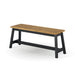 Corona Black Bench Seat Live Edge Large Dining - LuminexFurnitureBench SeatCRB206