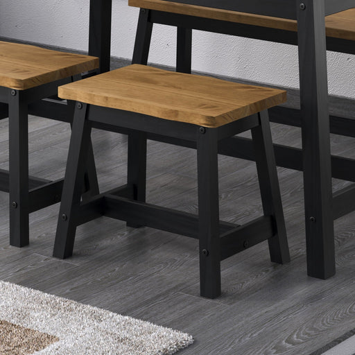 Corona Black Bench Seat Live Edge Single Dining (pair) - LuminexFurnitureBench SeatCRB207