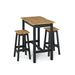 Corona Black Dining Set - High Breakfast Table & 2 Stools - LuminexFurnitureDining SetCRBTBSET22