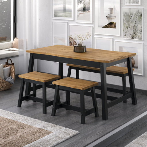 Corona Black Dining Table Live Edge Large - LuminexFurnitureDining TableCRBTB200