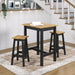 Corona Black Small High Dining Table & 2 Stools - LuminexFurnitureDining SetCRBTBSET21