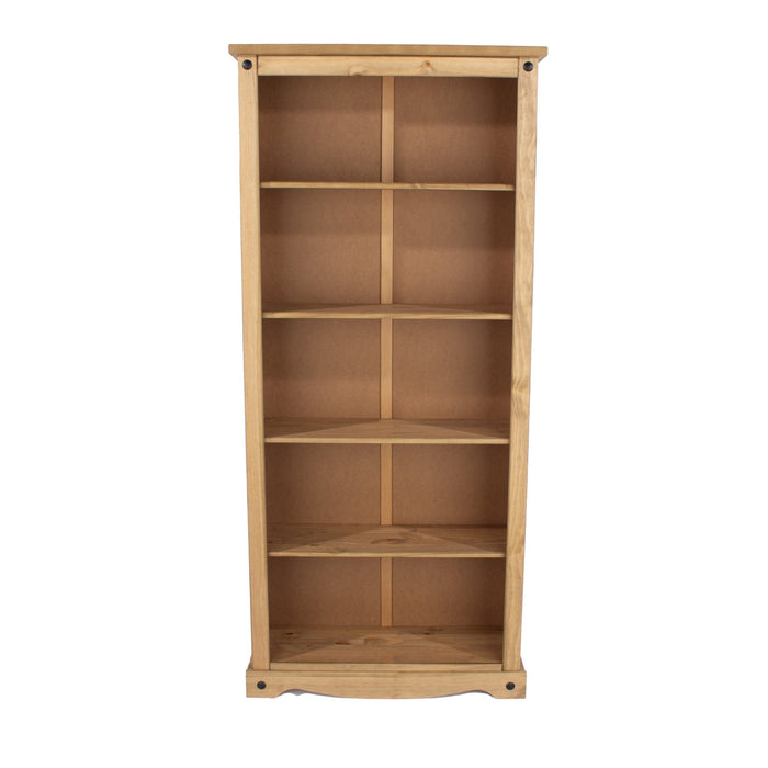 Corona Bookcase Antique Waxed Pine Tall - LuminexFurnitureBookcaseCR924