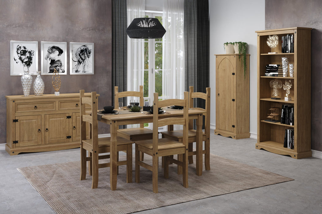 Corona Bookcase Antique Waxed Pine Tall - LuminexFurnitureBookcaseCR924