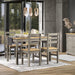 Corona Dining Set Rectangular Table with 4 Seater (Grey Wax) - LuminexFurnitureDining SetCRGTBSET3
