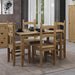 Corona Dining Table & Chair Set - Antique Waxed Pine - LuminexFurnitureDining SetCRTBSET2