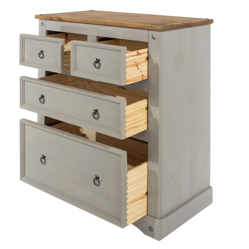 Corona Grey 2+2 Drawer Chest – Grey Wax - LuminexFurnitureChest of DrawersCRG512