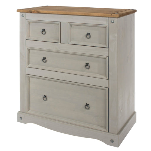 Corona Grey 2+2 Drawer Chest – Grey Wax - LuminexFurnitureChest of DrawersCRG512