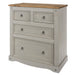 Corona Grey 2+2 Drawer Chest – Grey Wax - LuminexFurnitureChest of DrawersCRG512