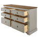 Corona Grey 3+3 Drawer Wide Chest – Grey Wax - LuminexFurnitureChest of DrawersCRG513