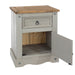Corona Grey Bedside Table 1 Door, Drawer Cabinet - LuminexFurnitureBedside TableCRG510
