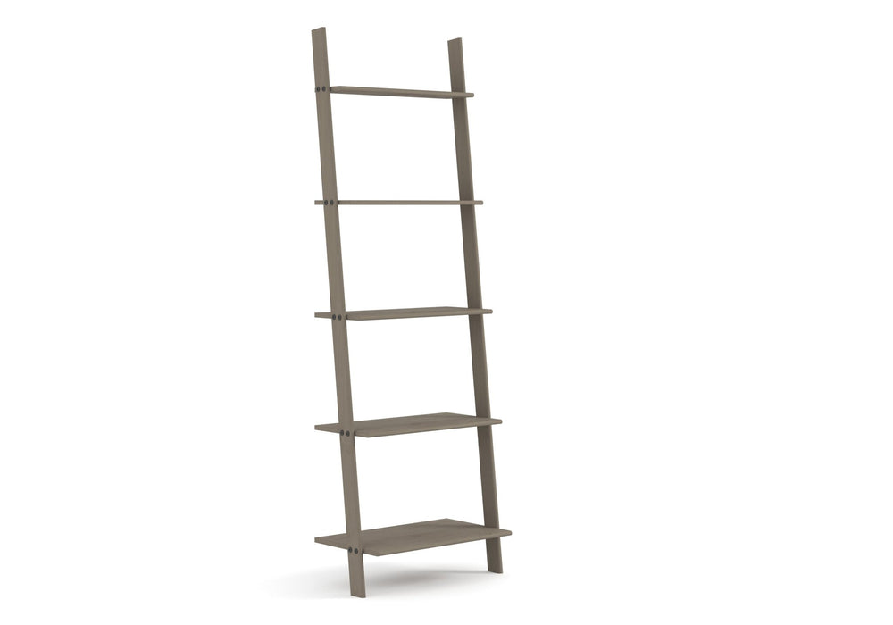 Corona Grey Bookcase Wax Ladder Design Shelf Unit - LuminexFurnitureBookcaseCRG954