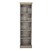 Corona Grey Bookcase Wax Tall Narrow Bookcases - LuminexFurnitureBookcaseCRG946