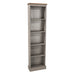 Corona Grey Bookcase Wax Tall Narrow Bookcases - LuminexFurnitureBookcaseCRG946