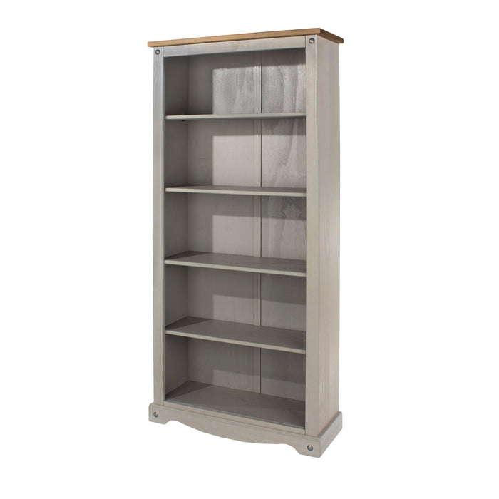 Corona Grey Bookcase Wax Tall - LuminexFurnitureBookcaseCRG924