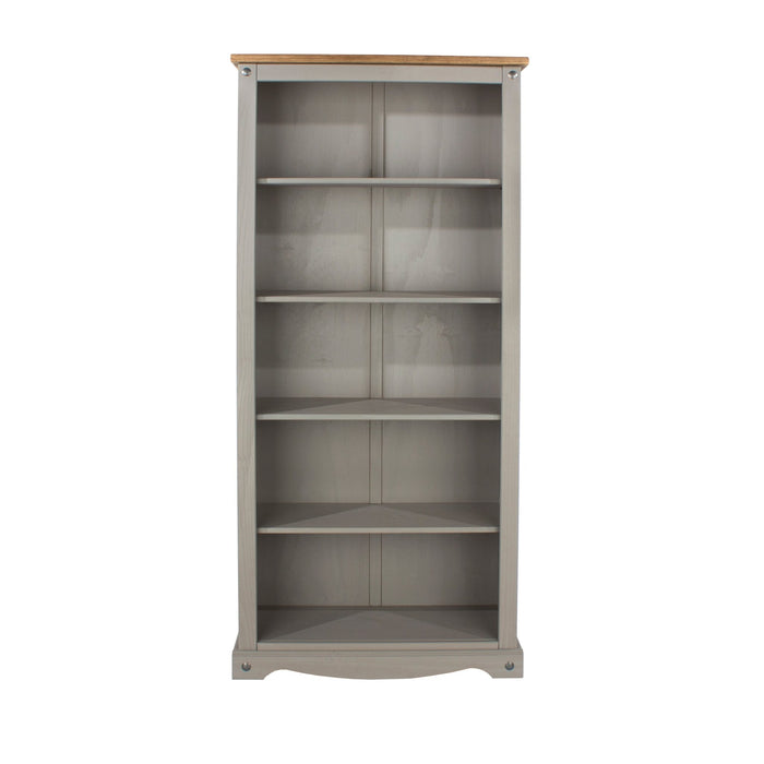 Corona Grey Bookcase Wax Tall - LuminexFurnitureBookcaseCRG924