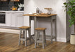 Corona Grey Dining Set Drop Leaf Table & 2 Stools - LuminexFurnitureDining SetCRGTBSET4