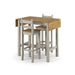 Corona Grey Dining Set High Bar Drop Leaf Table & 2 Chairs - LuminexFurnitureDining SetCRGTBSET12