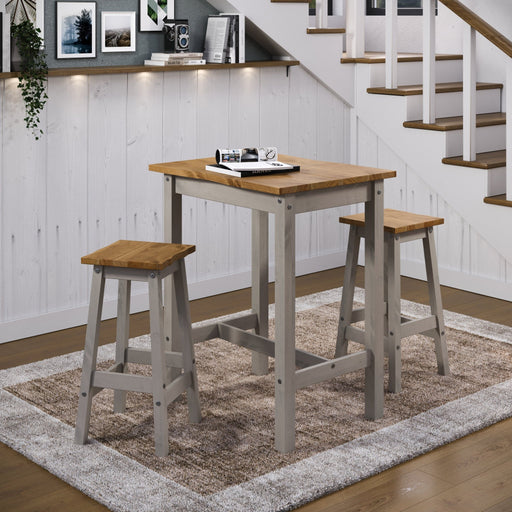 Corona Grey Dining Set Rectangular High Breakfast - LuminexFurnitureDining SetCRGTBSET22