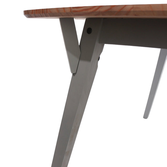 Corona Grey Dining Set Wax 140cm Kitchen Table & 2 Bench - LuminexFurnitureDining SetCRGTBSET32