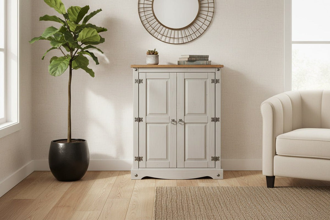 Corona Grey Sideboard 2 Door Cupboard Unit - Luminex FurnitureSideboardCRG922