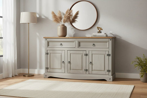 Corona Grey Sideboard Medium Wax - Luminex FurnitureSideboardCRG916