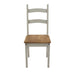 Corona Grey Solid Pine Chairs (pair) Wax Antique Waxed - LuminexFurnitureChairsCRG105