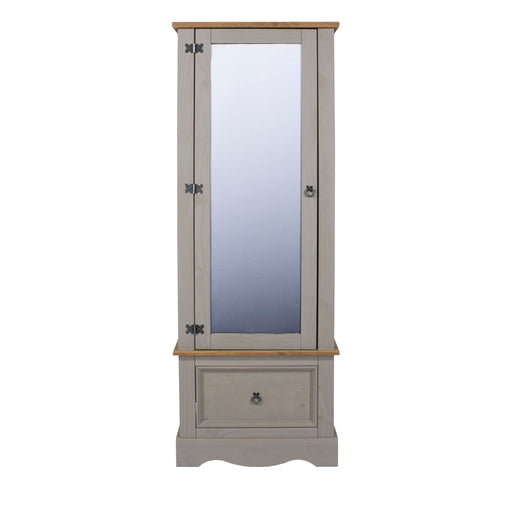 Corona Grey Wardrobe White - LuminexFurnitureWardrobeCRG525