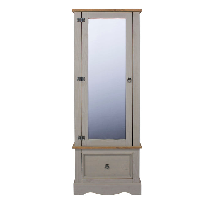 Corona Grey Wardrobe White - LuminexFurnitureWardrobeCRG525