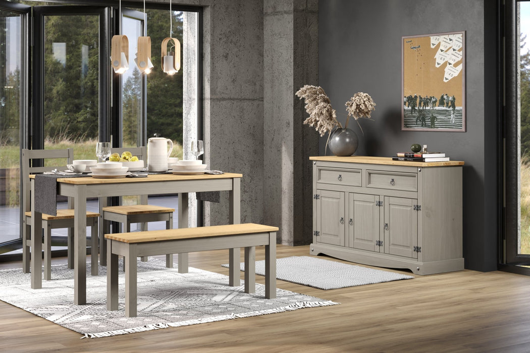 Corona Large Bench Grey - Solid Pine - LuminexFurnitureBench SeatCRG109
