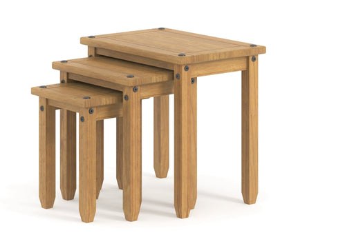 Corona Nest of Tables Antique Waxed Pine - LuminexFurnitureNest of TableCR907