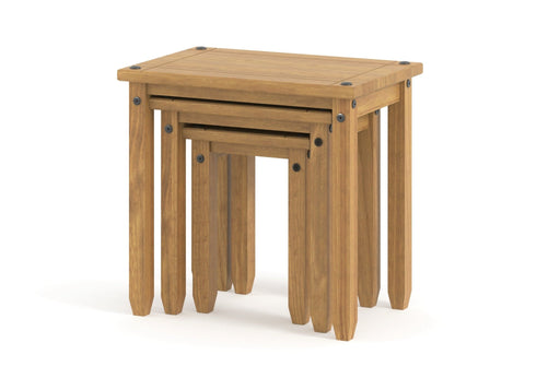 Corona Nest of Tables Antique Waxed Pine - LuminexFurnitureNest of TableCR907