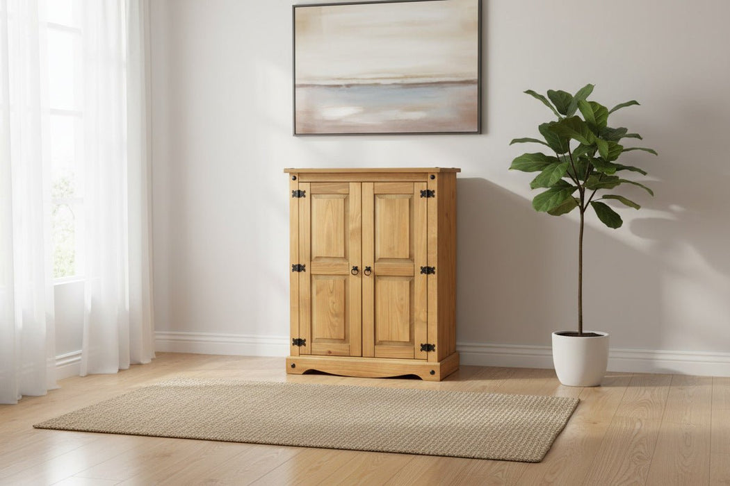 Corona Sideboard 2 Door Cupboard Unit Antique Waxed Pine - Luminex FurnitureSideboardCR922