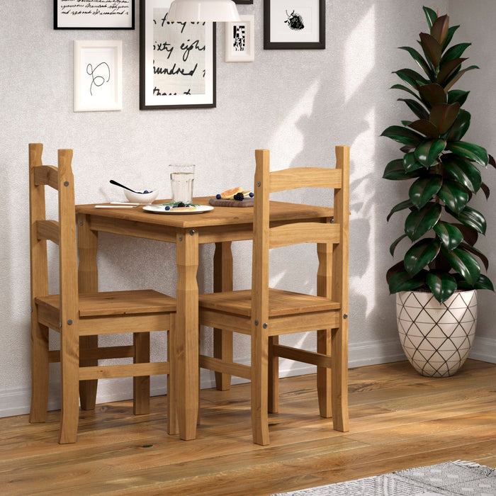 Corona Solid Pine Chairs (pair) Antique Waxed Nan - LuminexFurnitureChairsCR105