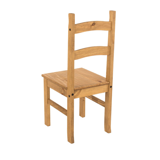 Corona Solid Pine Chairs (pair) Antique Waxed Nan - LuminexFurnitureChairsCR105
