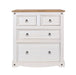 Corona White 2+2 Drawer Chest – White Wax - LuminexFurnitureChest of DrawersCRW112