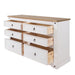 Corona White 3+3 Drawer Wide Chest – White Wax - LuminexFurnitureChest of DrawersCRW113