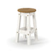 Corona White Bench Seat Low Breakfast Stools (pair) - LuminexFurnitureBench SeatCRWSTL