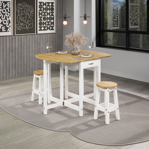 Corona White Bench Seat Low Breakfast Stools (pair) - LuminexFurnitureBench SeatCRWSTL