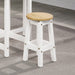 Corona White Bench Seat Low Breakfast Stools (pair) - LuminexFurnitureBench SeatCRWSTL