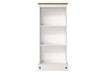 Corona White Bookcase Low Narrow - LuminexFurnitureBookcaseCRW748