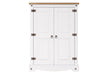 Corona White Bookcase Wax 2 Door Cupboard Unit - LuminexFurnitureBookcaseCRW722
