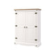 Corona White Bookcase Wax 2 Door Cupboard Unit - LuminexFurnitureBookcaseCRW722