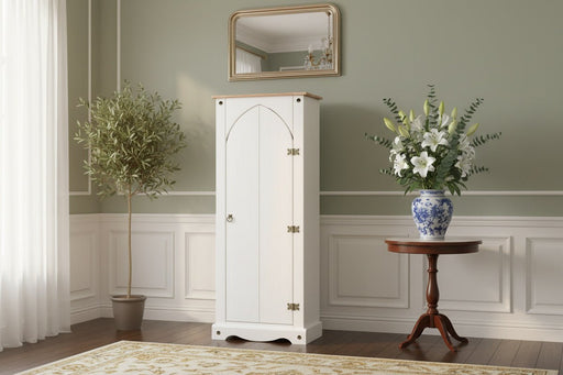 Corona White Sideboard Vestry Cupboard Wax - Luminex FurnitureSideboardCRW705