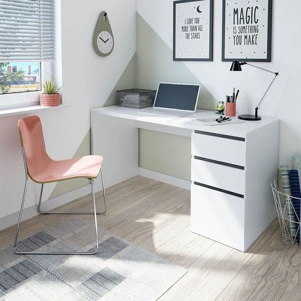 Cortesi Arctic White Home Office Desk - Luminex FurnitureDesk3290