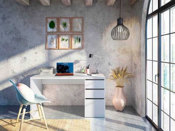 Cortesi Arctic White Home Office Desk - Luminex FurnitureDesk3290