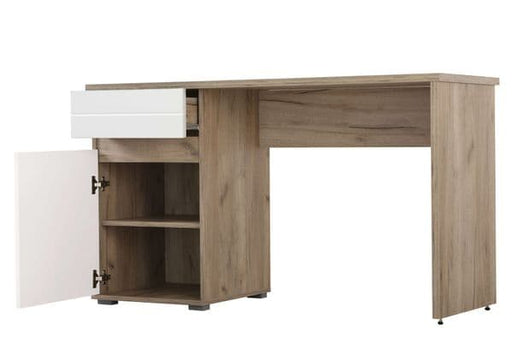 Cortina Oak & White Gloss Office Desk - Luminex FurnitureDesk3037