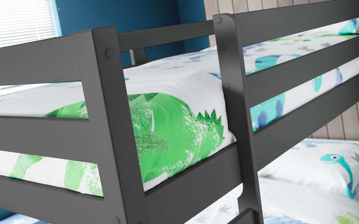 Cosmo Bunk Bed Anthracite – Solid Pine Kids’ Bunk - Luminex FurnitureBunk BedCAM605