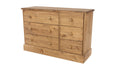 Cotswold 3+3 Drawer Wide Chest – Antique Waxed Pine - LuminexFurnitureChest of drawersCT133