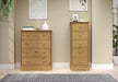 Cotswold 5 Drawer Narrow Chest – Antique Waxed Pine - LuminexFurnitureChest of drawersCT117