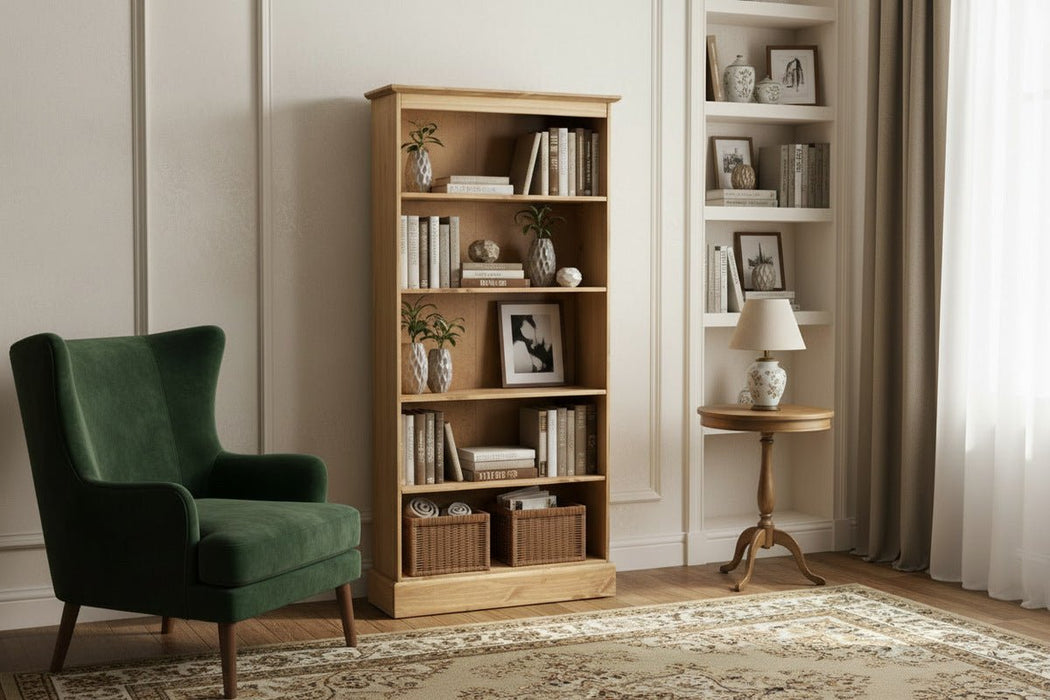 Cotswold Bookcase Antique Waxed Pine Tall - Luminex FurnitureBookcaseCT812